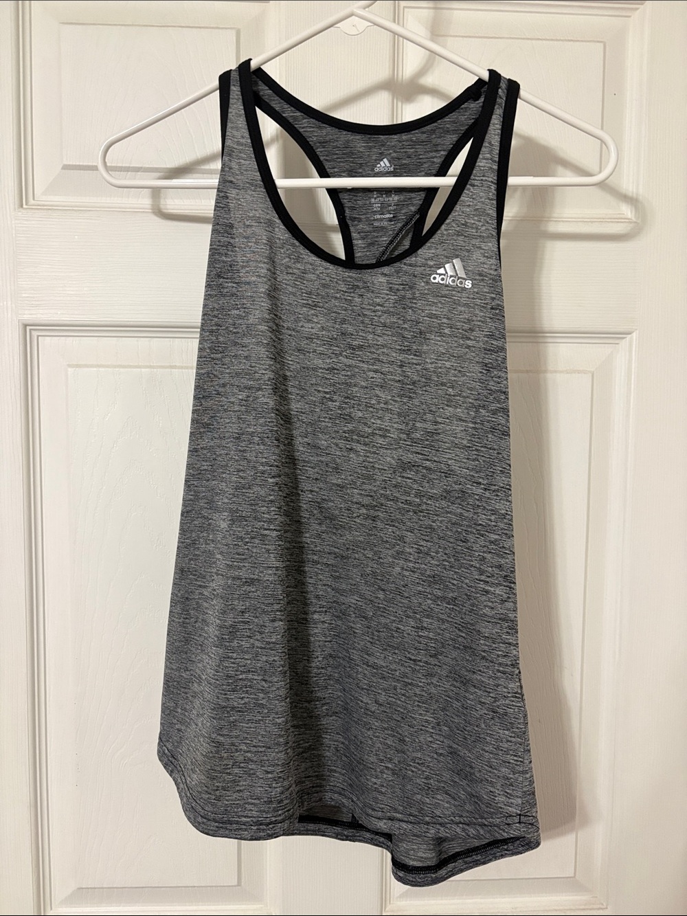 adidas Gray Heather Racerback Performance Tank
